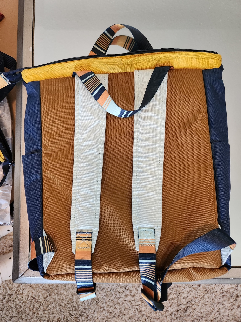 United by Blue Impact Collection Two-Tone Brown & Navy Backpack - Picture 2 of 7